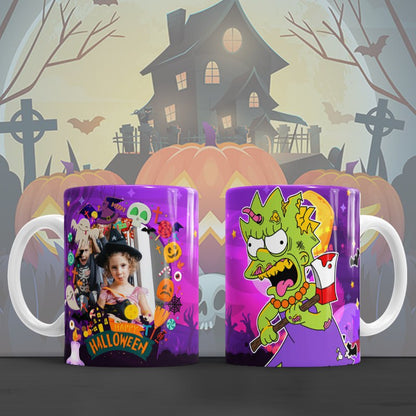 Taza de Halloween personalizada con foto