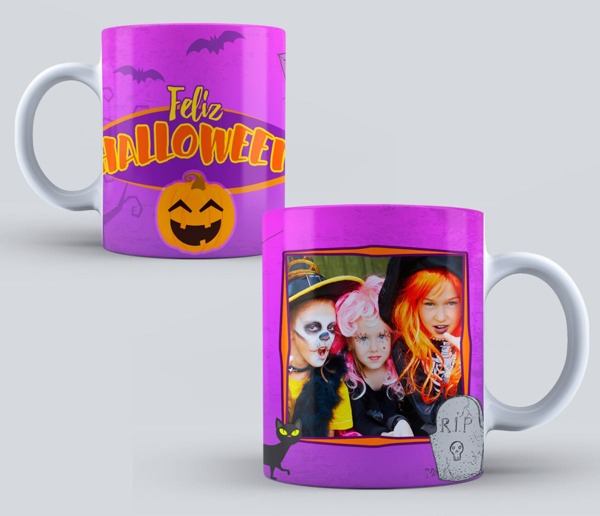 Taza de Halloween personalizada con foto
