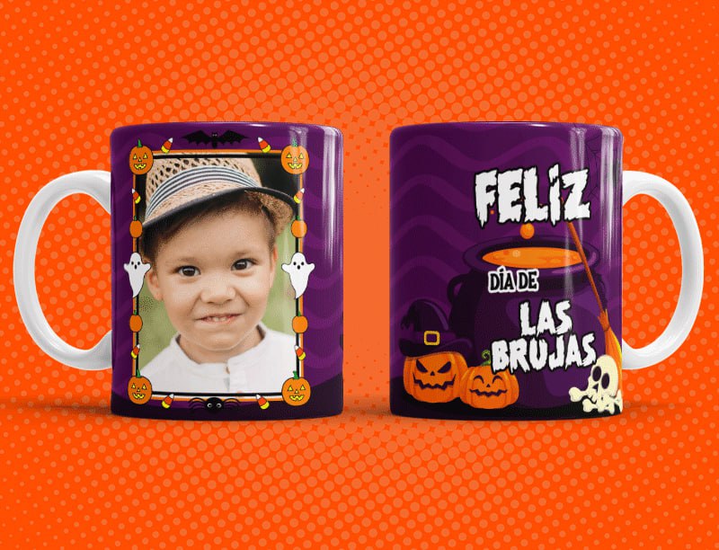 Taza de Halloween personalizada con foto