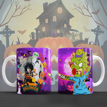 Taza de Halloween personalizada con foto