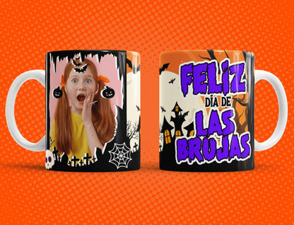 Taza de Halloween personalizada con foto