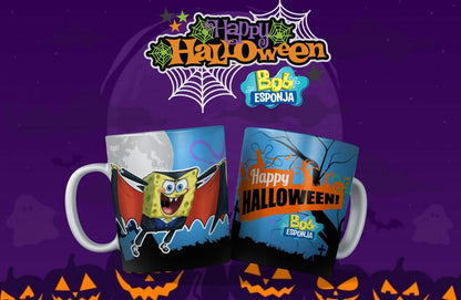 Taza Halloween con personaje divertido