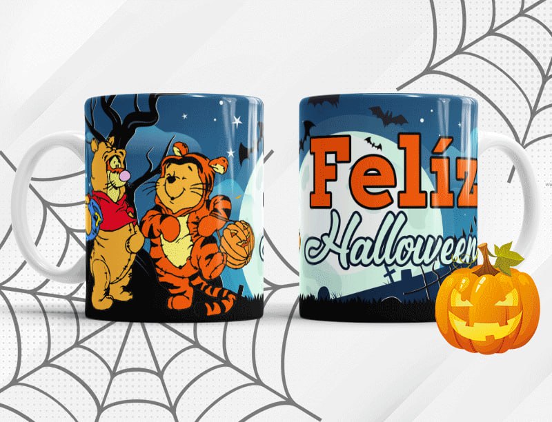 Taza Halloween estilo gótico