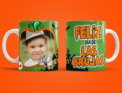 Taza de Halloween personalizada con foto