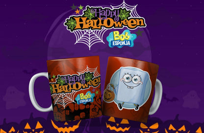 Taza Halloween con personaje divertido