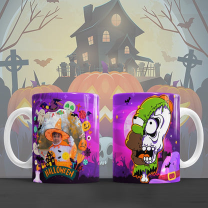 Taza de Halloween personalizada con foto