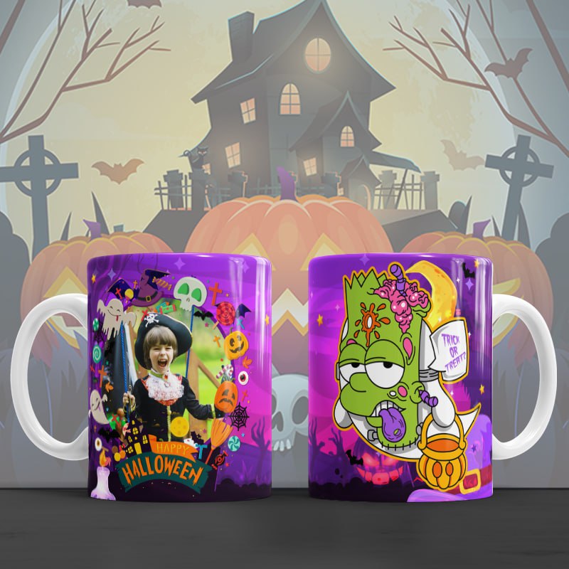 Taza de Halloween personalizada con foto