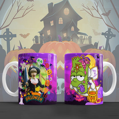 Taza de Halloween personalizada con foto