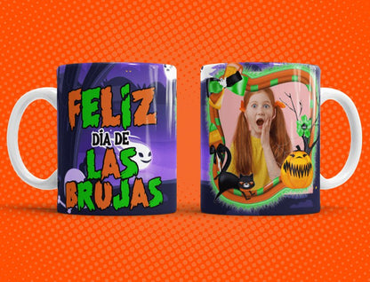 Taza de Halloween personalizada con foto