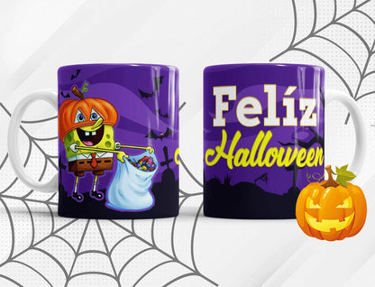 Taza Halloween estilo gótico