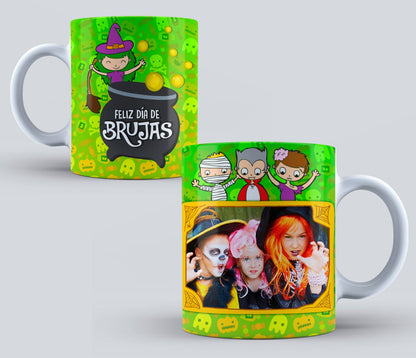 Taza de Halloween personalizada con foto