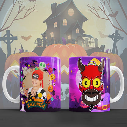 Taza de Halloween personalizada con foto