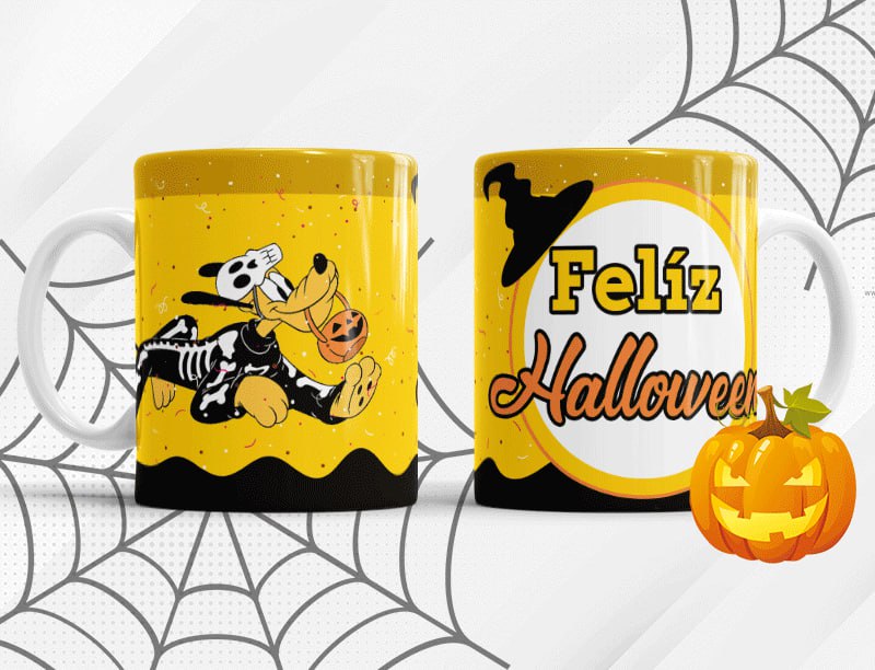 Taza Halloween estilo gótico