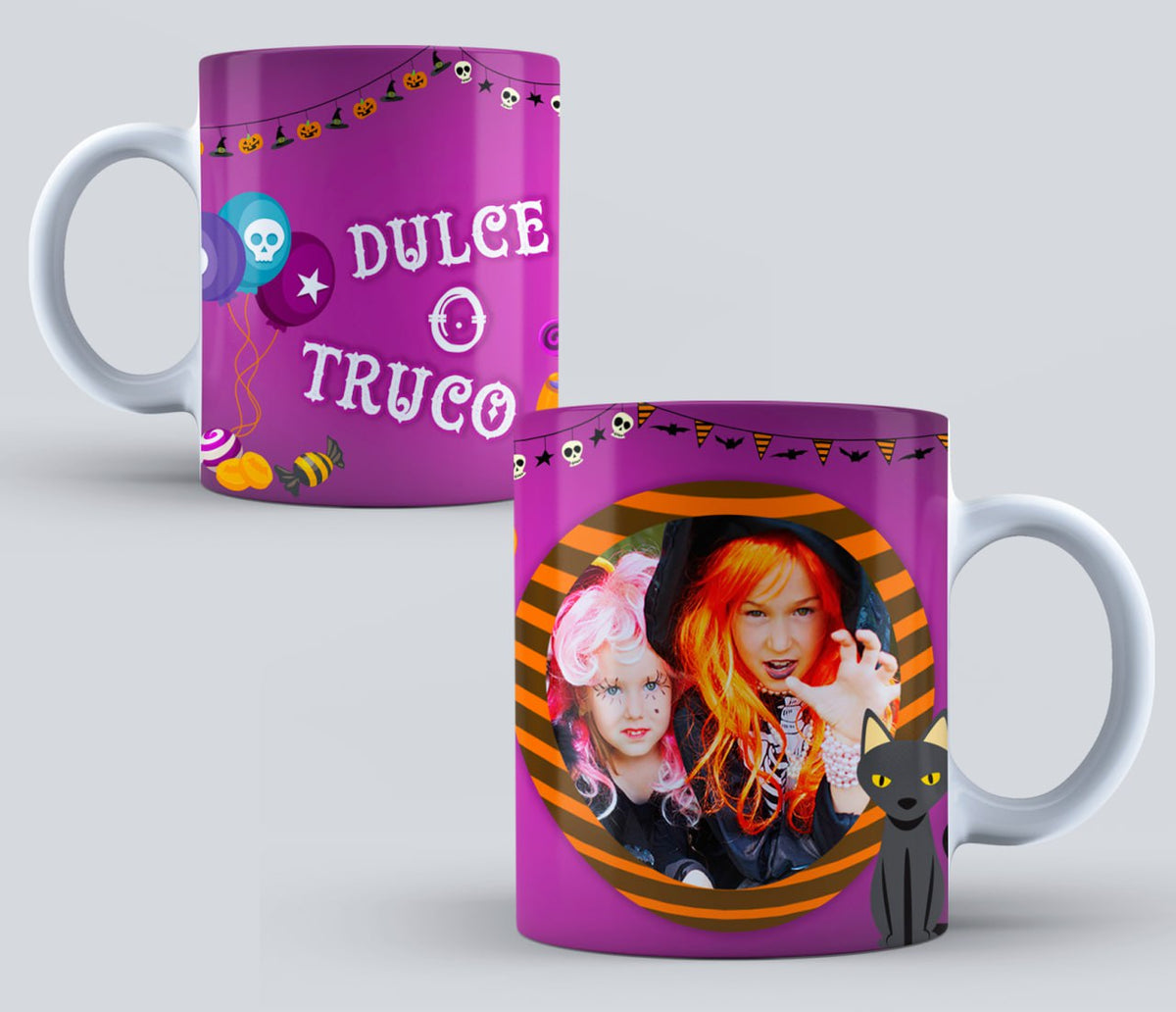 Taza de Halloween personalizada con foto