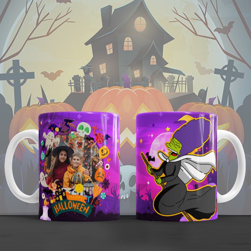 Taza de Halloween personalizada con foto