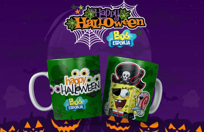 Taza Halloween con personaje divertido