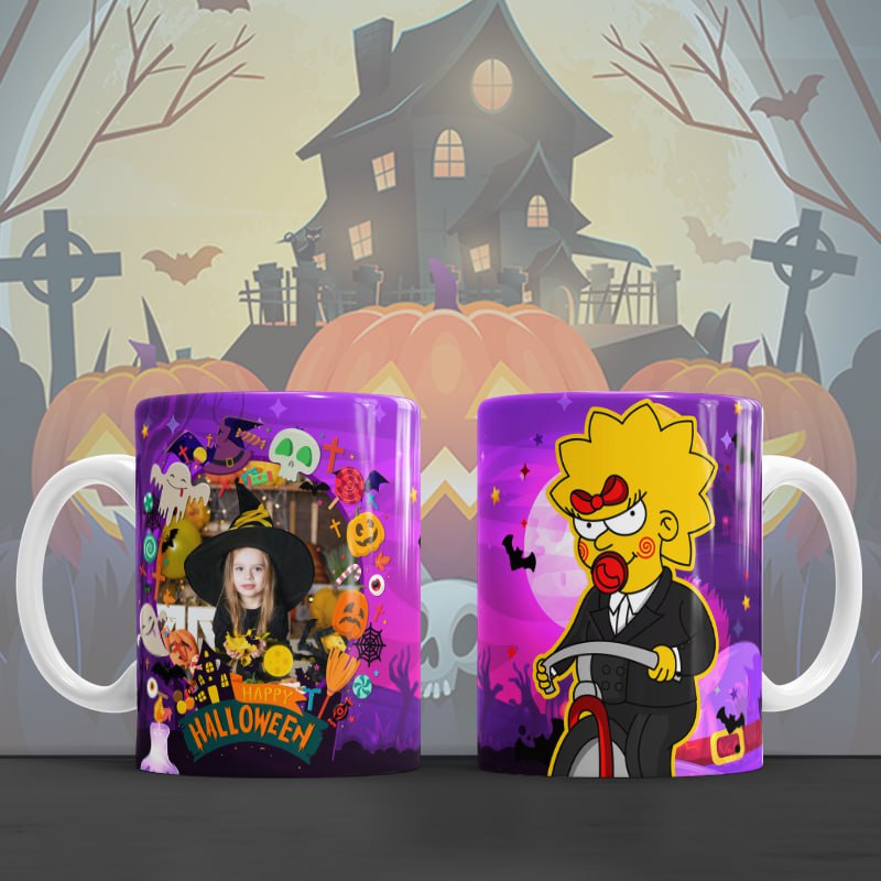Taza de Halloween personalizada con foto